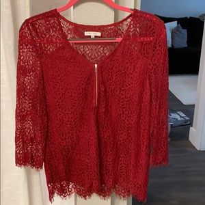 Red lace shirt